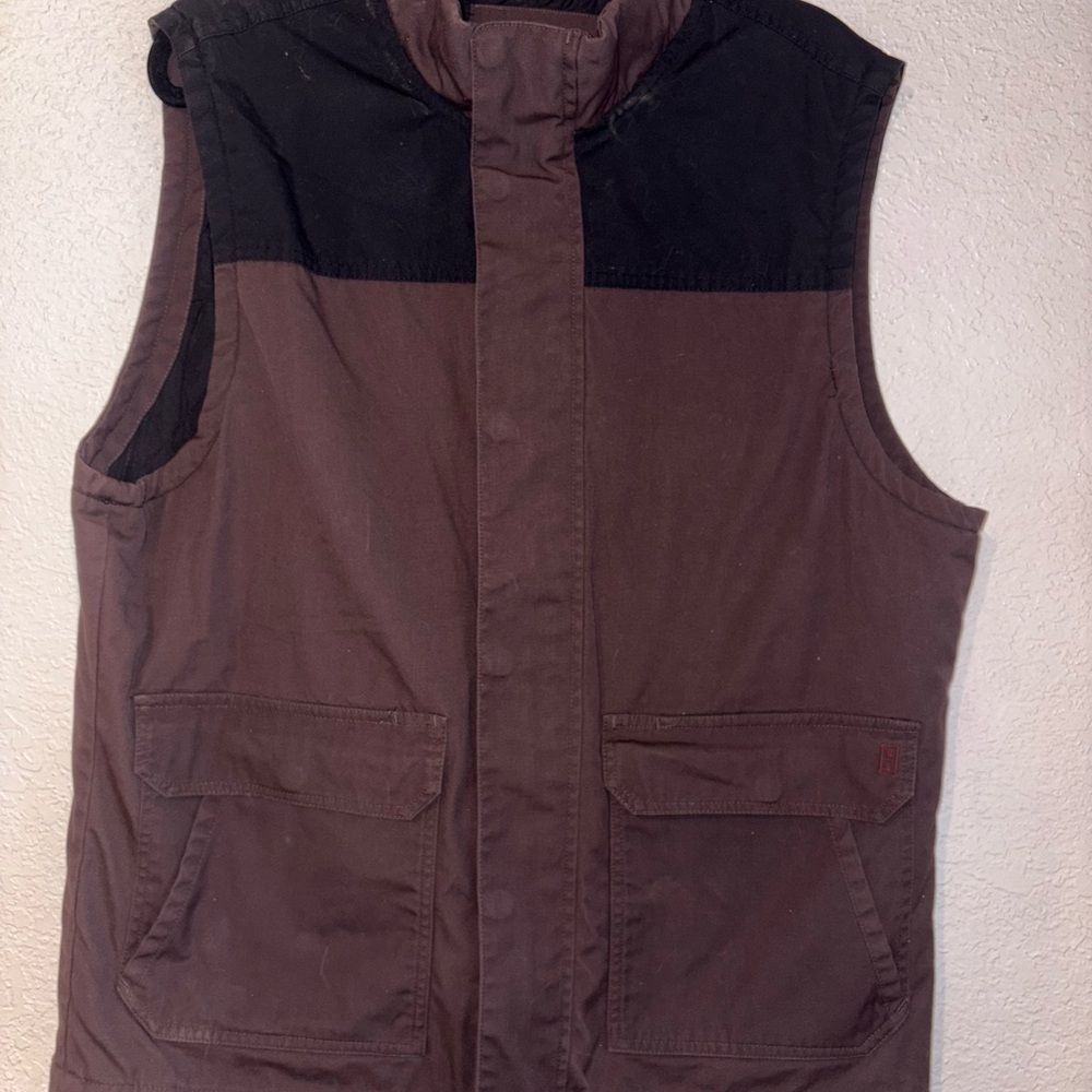 Brother Men's Dark Brown and Black Vest